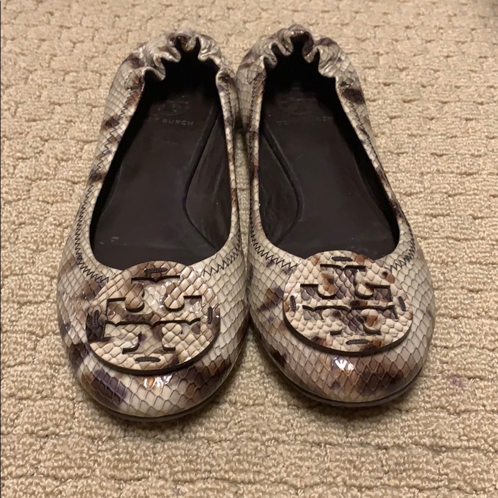 Tory Burch snakeskin flats